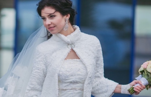 Шубка на свадебное платье