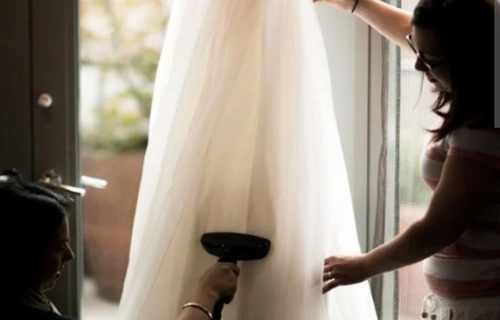Как отпарить свадебное платье