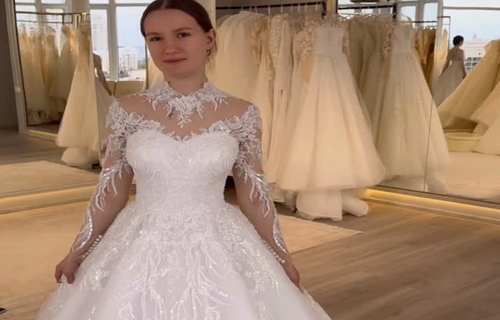 Блестящие свадебные платья